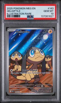 PSA 10 HELIOPTILE #143 ILLUSTRATION RARE 2025 POKEMON MEG EN MEGA EVOLUTIONS - Image 1