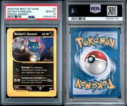 Pokemon PSA 10 GEM MINT Rocket's Sneasel Winner Best of Game Promo #5 - Image 3
