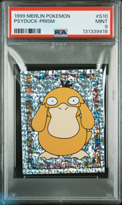 PSA 9 MINT 1999 MERLIN POKEMON #S10 PSYDUCK-PRISM - Image 1
