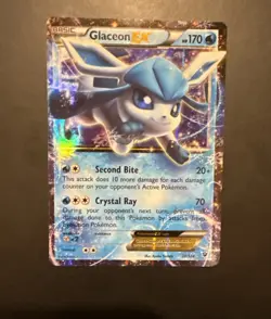 2016 Pokemon TCG XY Fates Collide Glaceon EX 20/124 Ultra Rare Holo NM - Image 1