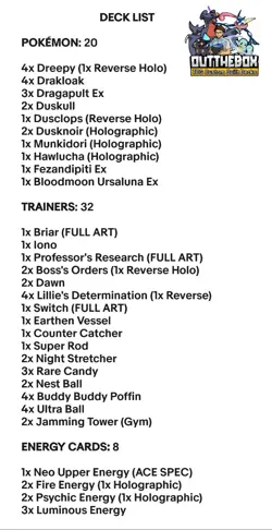 Dragapult Ex & Dusknoir - Pokemon TCG - OutTheBoxTCG Custom Meta Decks - Image 2