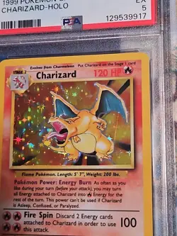 Charizard 4/102 Base Set Holo Rare Pokemon PSA 5 - Image 2