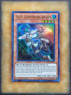 Yugioh Felis, Lightsworn Archer BLLR-EN043 Ultra Rare 1st Ed NM - Image 1