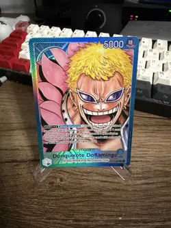 ONE PIECE Donquixote Doflamingo Alt Art Leader OP01-060 Romance Dawn DAMAGED - Image 1