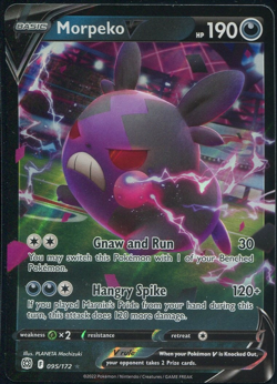Morpeko V 095/172 Brilliant Stars Half Art Ultra Rare Near Mint Pokemon Card - Image 1