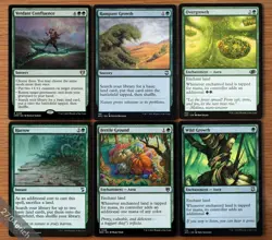 Set of 6 Green Mana Ramp & Fetch Cards *NM* (Magic MTG) Wild Rampant Growth - Image 1