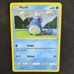 MARILL 34/147 POKEMON CARD (BURNING SHADOWS SET) - Image 1