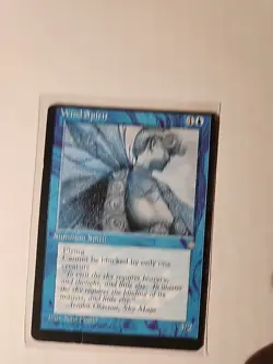 Wind Spirit - Ice Age - MTG Magic - Uncommon - Error Card - Miscut (Damaged) - Image 1