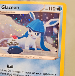 SWIRL Glaceon SWSH192 Sword & Shield Black Star Promo Holo Pokemon Card LP - Image 2