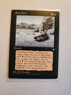 Soul Burn - Ice Age - MTG Magic - Error Card - Miscut - Image 1