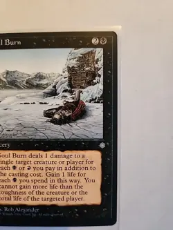 Soul Burn - Ice Age - MTG Magic - Error Card - Miscut - Image 2