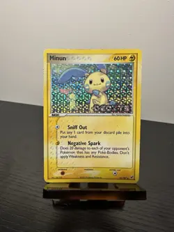 Minun 41/107 EX Deoxys Stamped Pokemon Card Reverse Holo Foil Rare HP - Image 1