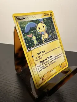 Minun 41/107 EX Deoxys Stamped Pokemon Card Reverse Holo Foil Rare HP - Image 2