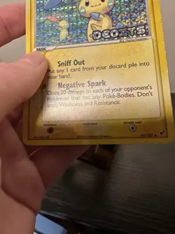 Minun 41/107 EX Deoxys Stamped Pokemon Card Reverse Holo Foil Rare HP - Image 5