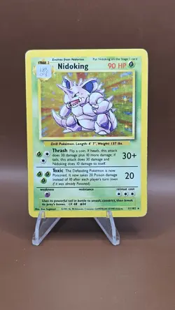 Pokemon TCG Nidoking Base Set Holo Unlimited Rare Card 11/102 - Image 1