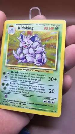 Pokemon TCG Nidoking Base Set Holo Unlimited Rare Card 11/102 - Image 5