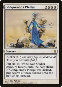 Conqueror's Pledge SP Zendikar MTG Magic the Gathering White English Card - Image 1