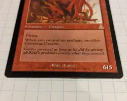 Covetous Dragon NM Rare 80/143 UDS MTG Urza's Destiny Magic the Gathering - Image 2