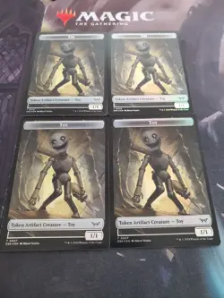Mtg. 4x Toy Double-Sided Tokens. Foil. Duskmourn. Nm - Image 1