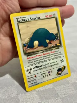 Rocket's Snorlax 33/132 Gym Heroes Regular Rare Vintage Pokemon Card 033/132 MP - Image 3
