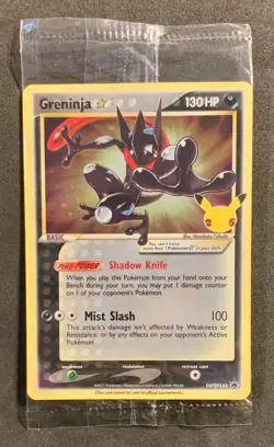 Pokemon Greninja Gold Star SWSH144 Promo Black Star Sealed Eng - Image 1