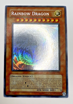 Vintage Yugioh Rainbow Dragon (TAEV-EN006 Ghost Rare Unlim) MP+ - Image 1