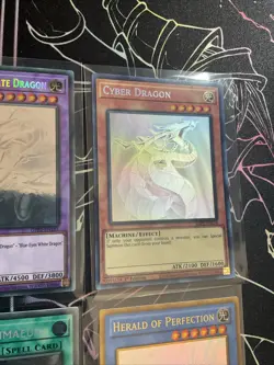 Yugioh Ghost Rare NM Collection Blue Eyes Dragon , Cyber Dragon , Winged Dragon - Image 3