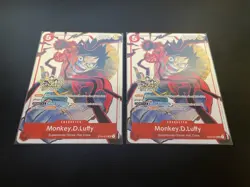 x2 Monkey D Luffy RARE 3RD ANNIVERSARY PROMO Alt Art ST01-012 ONE PIECE NON-FOIL - Image 2
