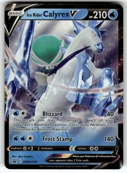 Ice Rider Calyrex V SWSH130 SWSH: Sword & Shield Promo Cards NM Pokemon Card TCG - Image 1