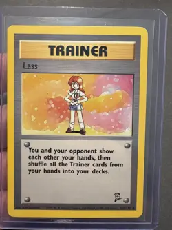 Pokemon TCG Lass 104/130 Base Set 2 Rare Trainer Card - Image 1