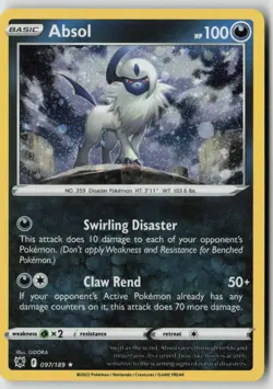 Absol - (Cosmos Holo) 097/189 - Miscellaneous Cards & Products Holo - PTCG - MP - Image 1
