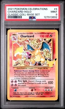 PSA 9 Charizard Celebrations Classic Collection Base Set Holo Pokemon Card #4 - Image 1