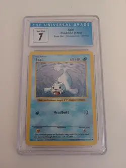 Pokemon TCG 1999 Base Set Seel Shadowless 41/102 CGC 7 Graded Card - Image 2