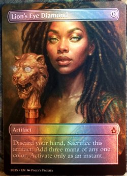Lion's Eye Diamond FOIL Proxy Playtest Card with Custom Art Design - Image 1