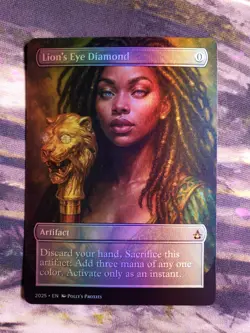 Lion's Eye Diamond FOIL Proxy Playtest Card with Custom Art Design - Image 3