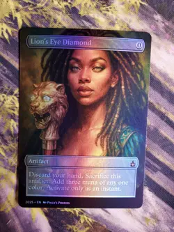Lion's Eye Diamond FOIL Proxy Playtest Card with Custom Art Design - Image 4