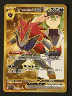 Pokemon Card TCG - N's Zoroark EX 189/159 - Journey Together - Hyper Rare NM - Image 1
