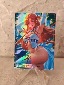 Asuna Trading Card Waifu Goddess Story Anime Girl holo Karte Manga Full Art - Image 1