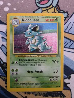 Pokemon Nidoqueen TCG Jungle Holo Card 7/64 Unlimited Holo Rare - Image 1