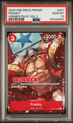 Franky Winner Vol 2 OP01-021 ONE PIECE Card Promo PSA 10 Pop 81 - Image 1