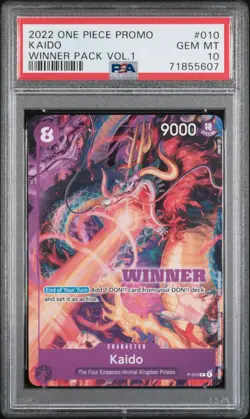 Kaido- P-010 (Winner Pack Vol. 1) P-010 One Piece Promotion Cards Regular PSA 10 - Image 1
