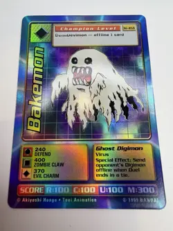 Bandai Digimon Trading Card Game St-45S Bakemon Holo 1999 LP-MP - Image 3