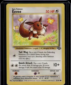 Pokemon Card Jungle Unlimited Eevee 51/64 NM - Image 1