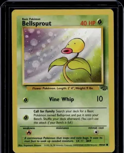 Pokemon Card Jungle Unlimited Bellsprout 49/64 NM - Image 1
