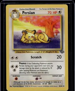 Pokemon Card Jungle Unlimited Persian 42/64 Uncommon NM - Image 1