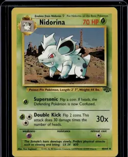 Pokemon Card Jungle Unlimited Nidorina 40/64 NM - Image 1