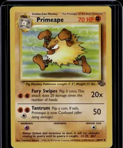 Pokemon Card Jungle Unlimited Primeape 43/64 NM - Image 1