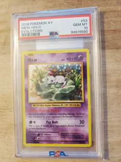 2016 Pokemon Evolutions Mew Holo PSA 10 #53 Super Rare - VERY Low POP Card - Image 3