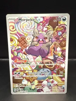 Pokemon Morpeko 206/182 Illustration Rare Paradox Rift IR Pokemon Card - Image 1