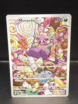 Pokemon Morpeko 206/182 Illustration Rare Paradox Rift IR Pokemon Card - Image 2